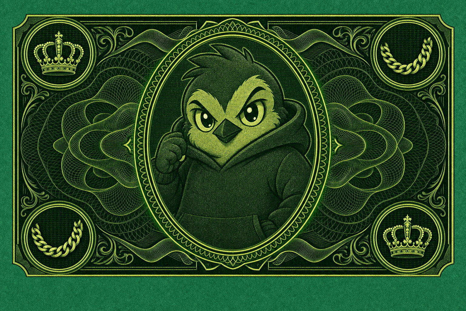 A $RICH bill featuring Richie the robin