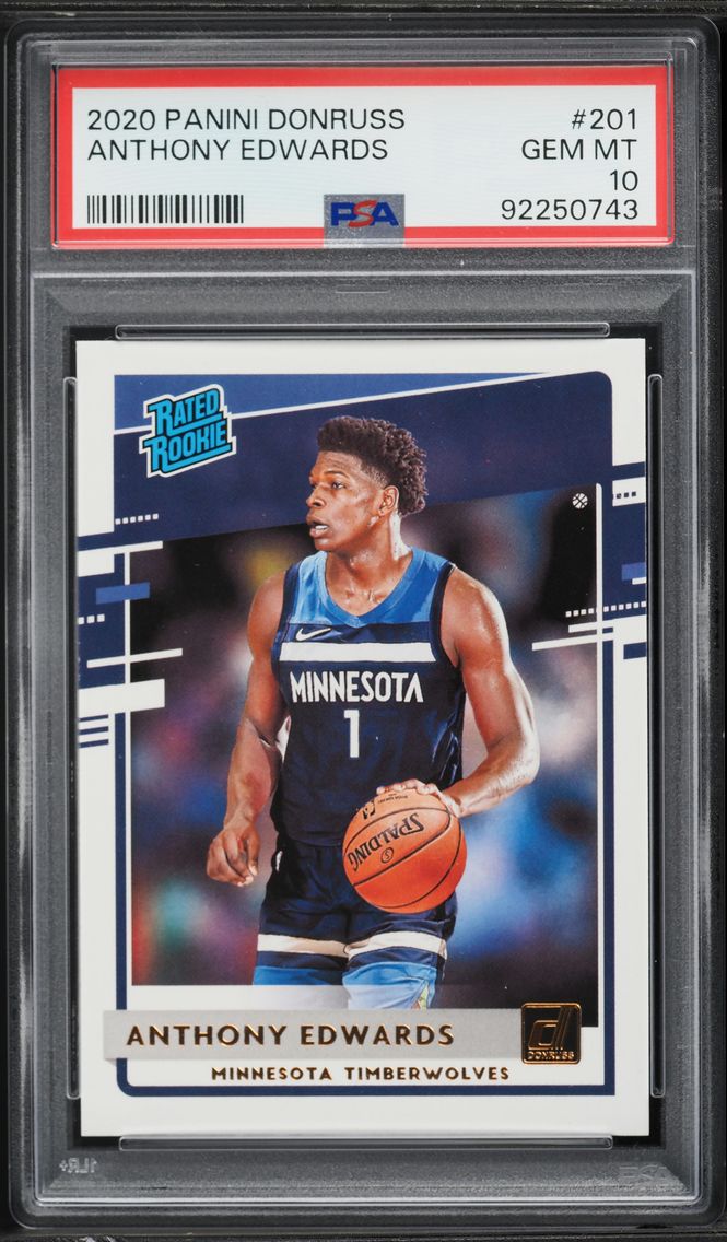 2020 #201 Anthony Edwards PSA 10 Panini Donruss Basketball