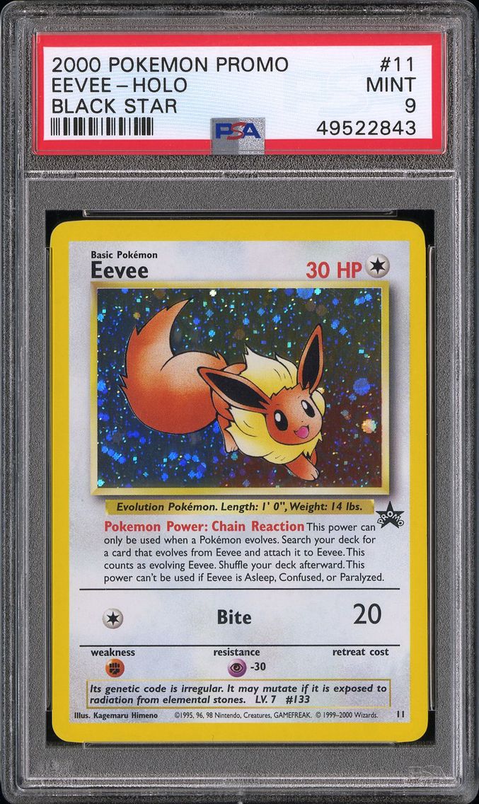 2000 #11 Eevee-Holo PSA 9 Promo Black Star
