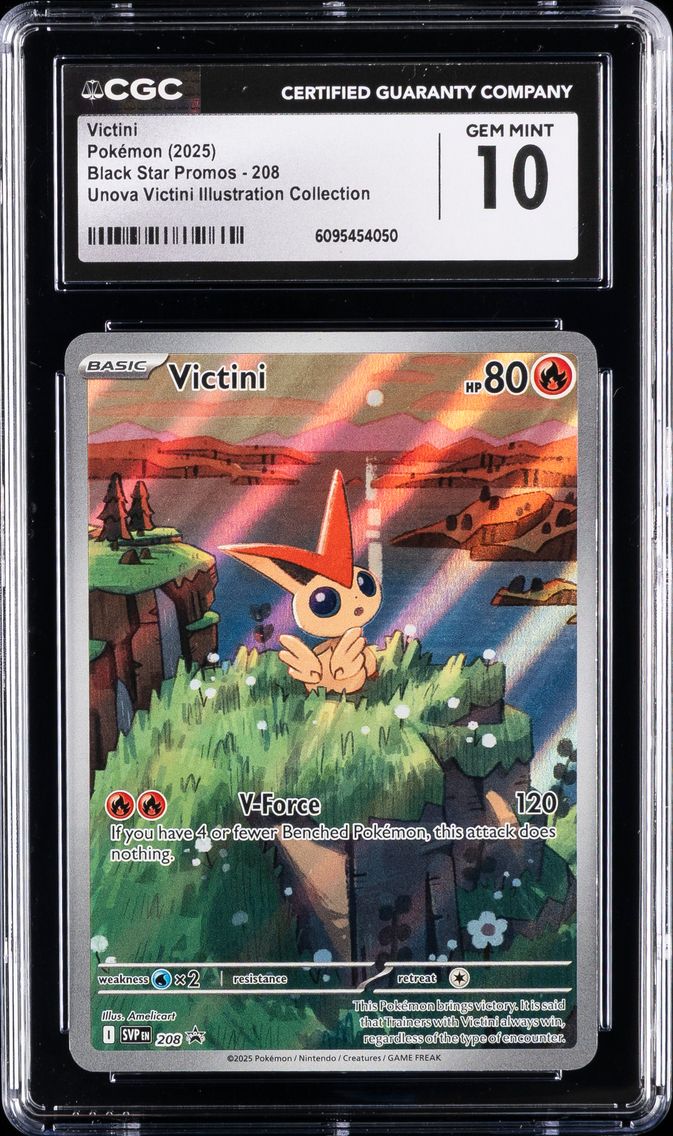 2025 #208 Victini CGC 10 Svp EN-SV Black Star Promo Pokemon