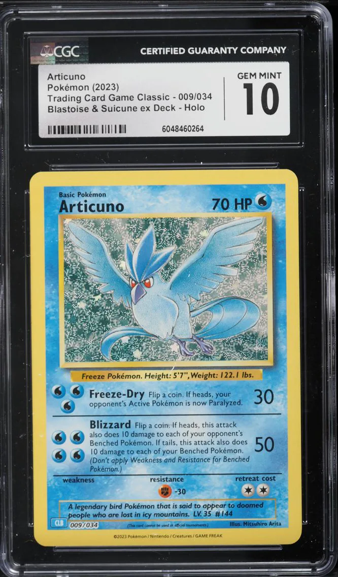 2023 #009 Articuno CGC 10 Trading Card Game Classic - CLV, CLC, CLB - English Pokemon