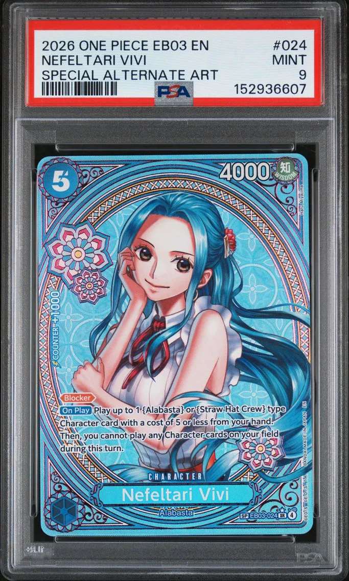 2026 #024 Nefeltari Vivi PSA 9 One Piece EB03-Extra Booster -One Piece Heroines Edition-