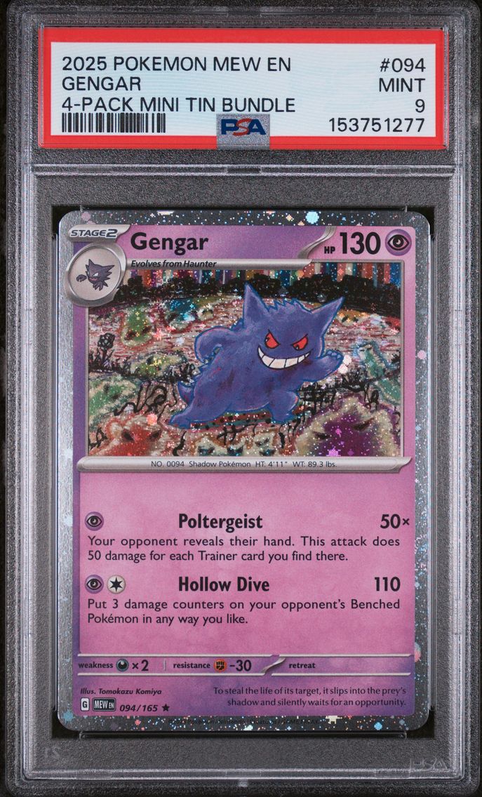 2025 #094 Gengar PSA 9 Mew EN-151