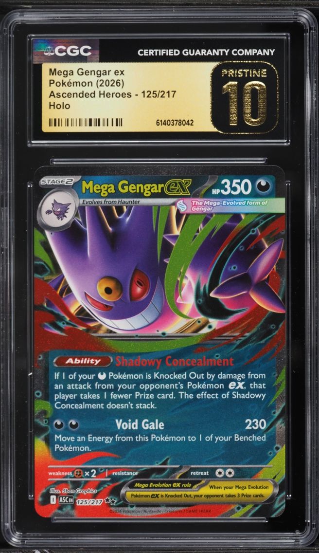 2026 Pokemon Mega Evolution Ascended Heroes Holo Mega Gengar ex #125 CGC 10 PRISTINE