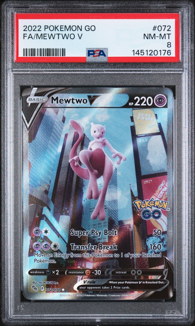 2022 #072 Full Art/Mewtwo V PSA 8 Go