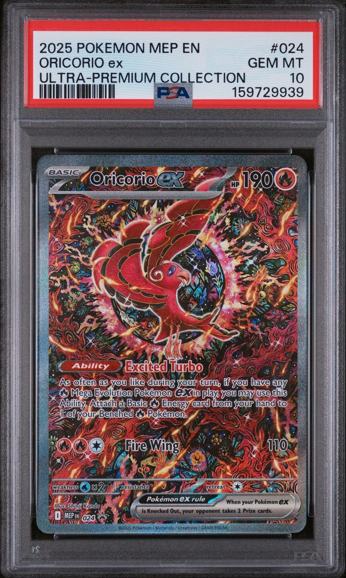 2025 #024 Oricorio EX PSA 10 Mep EN-Me Black Star Promo
