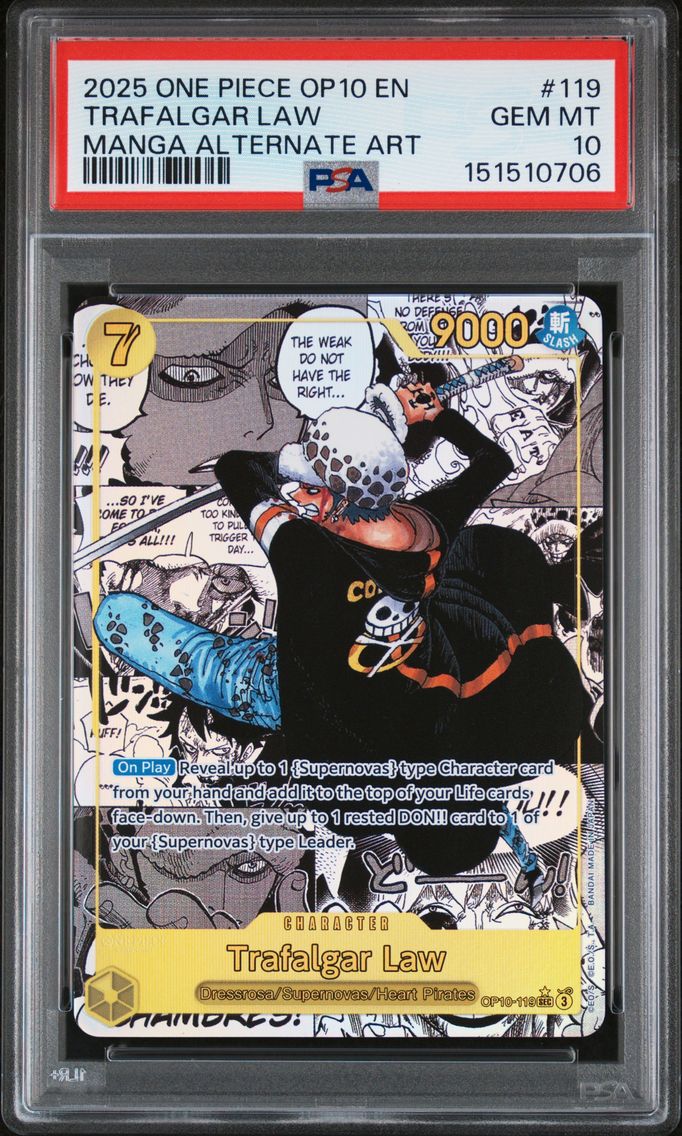 2025 #119 Trafalgar Law PSA 10 One Piece OP10-Royal Blood