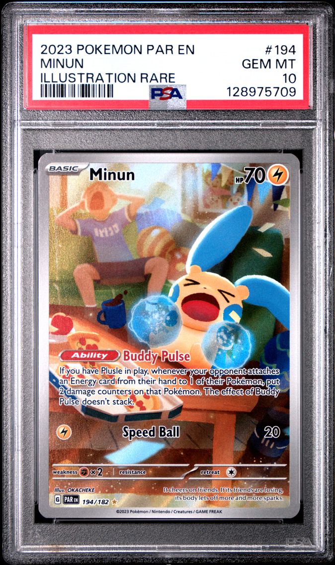 2023 #194 Minun PSA 10 Par EN-Paradox Rift Pokemon