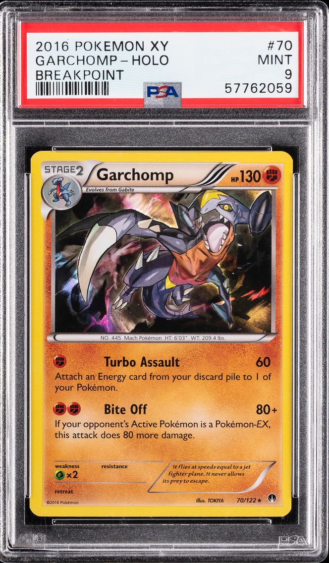 2016 #70 Garchomp-Holo PSA 9 XY Breakpoint Pokemon