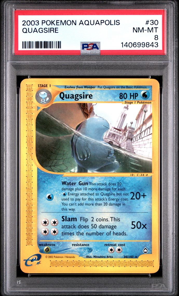 2003 #30 Quagsire PSA 8 Aquapolis Pokemon