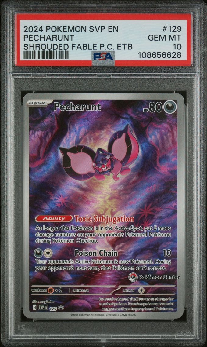 2024 #129 Pecharunt PSA 10 Svp EN-SV Black Star Promo Pokemon