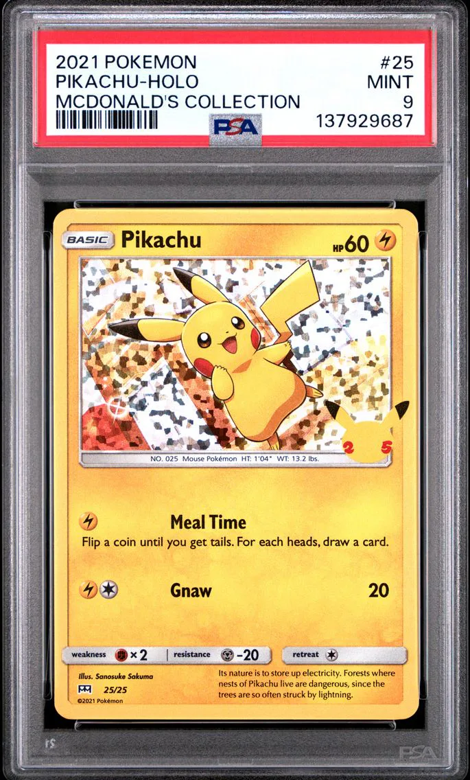 2021 #25 Pikachu-Holo PSA 9 Mcdonald's Collection