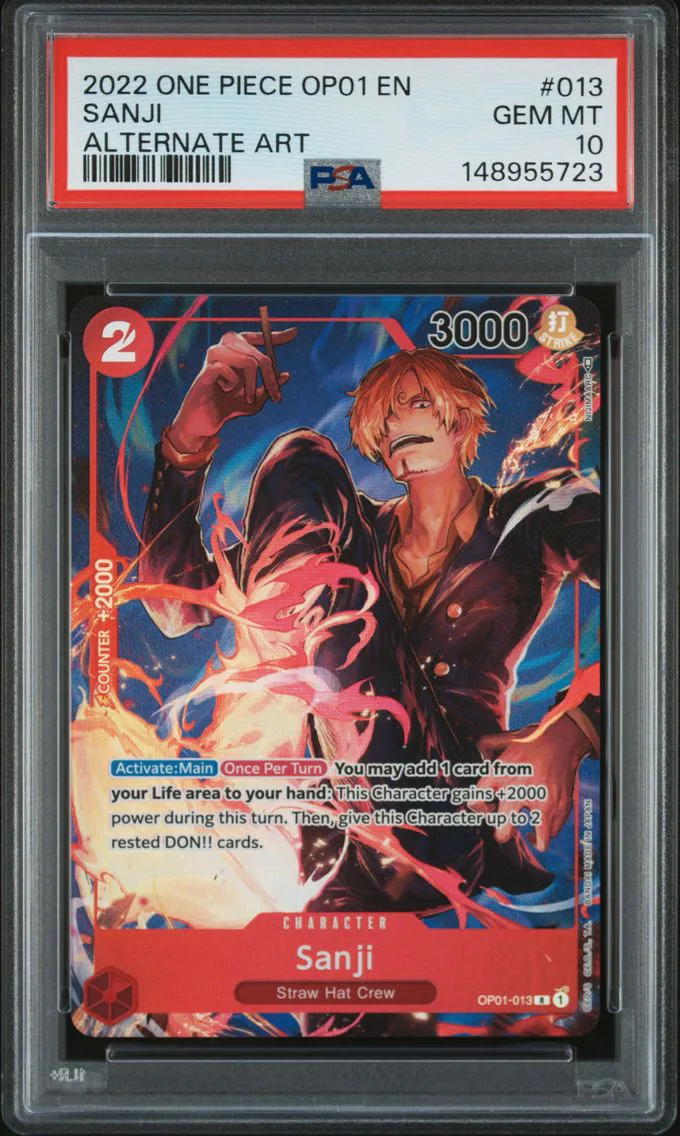2022 #013 Sanji PSA 10 One Piece OP01-Romance Dawn