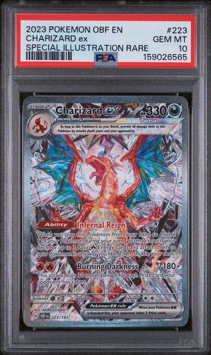 2023 #223 Charizard EX PSA 10 Obf EN-Obsidian Flames