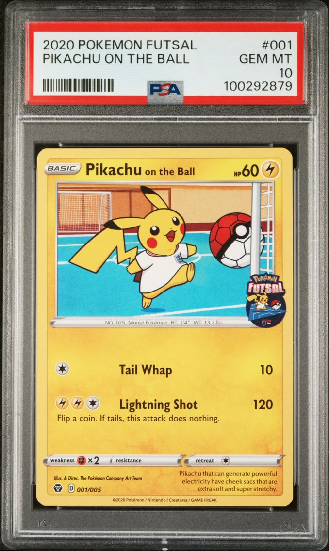 2020 #001 Pikachu on the Ball PSA 10 Futsal