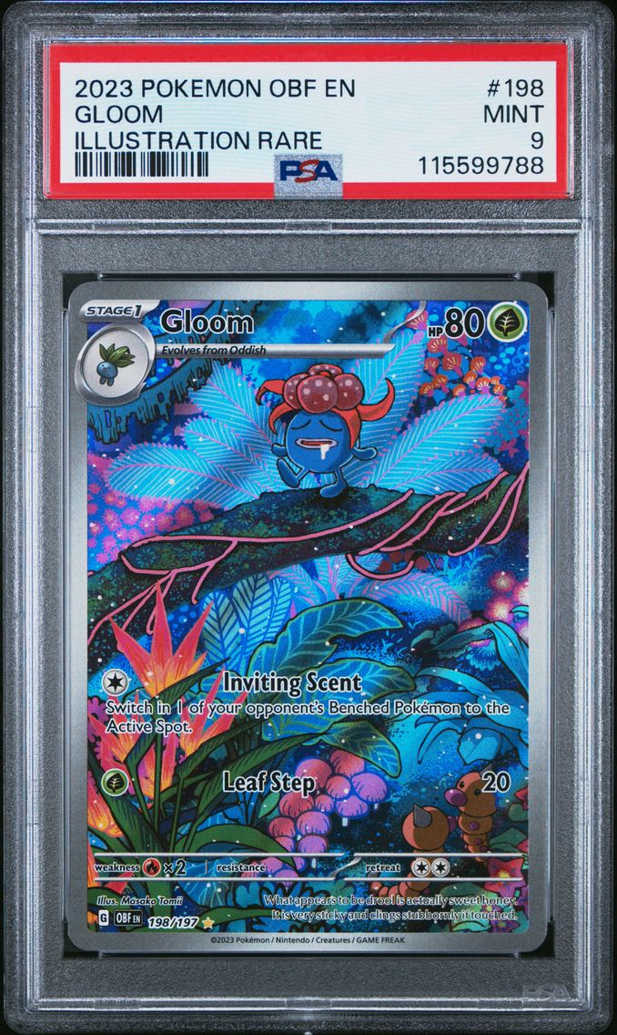 2023 #198 Gloom PSA 9 Obf EN-Obsidian Flames Pokemon