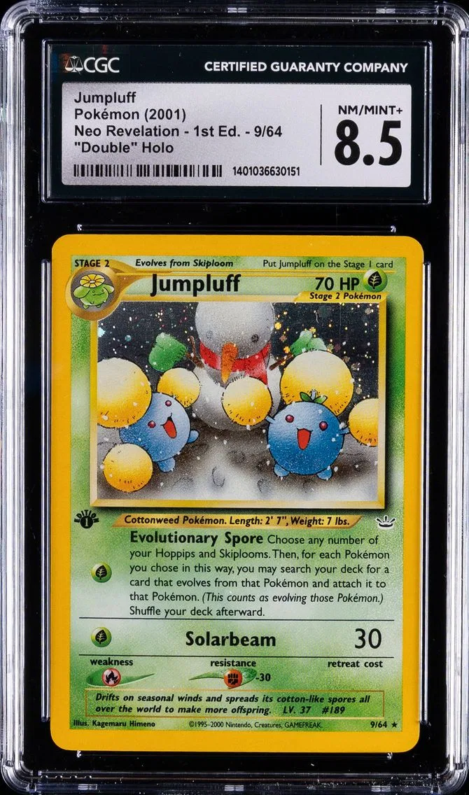 2001 #9 Jumpluff CGC 8.5 Pokemon | Neo Revelation - 1st Ed. - "Double" Holo