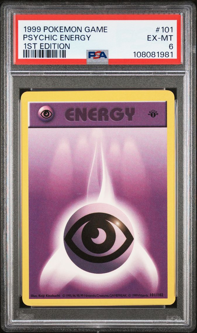 1999 #101 Psychic Energy 1st Edition PSA 6 Game