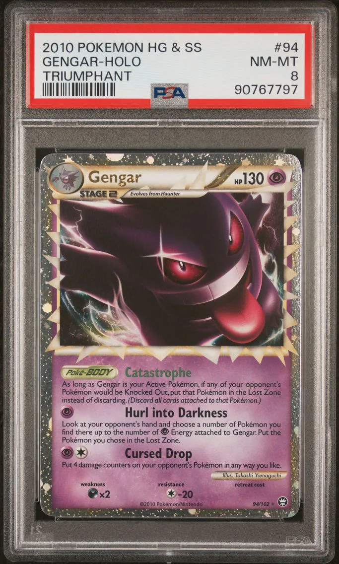 2010 #94 Gengar-Holo PSA 8 Heartgold & Soulsilver Triumphant