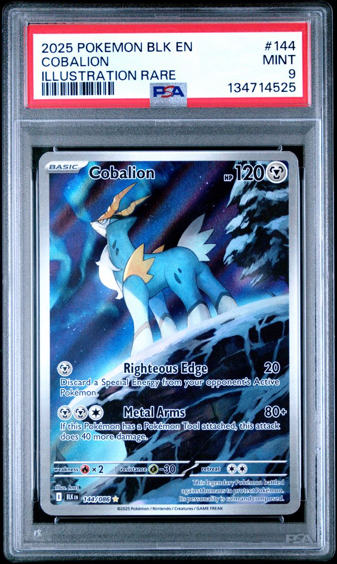 2025 #144 Cobalion PSA 9 Blk EN-Black Bolt
