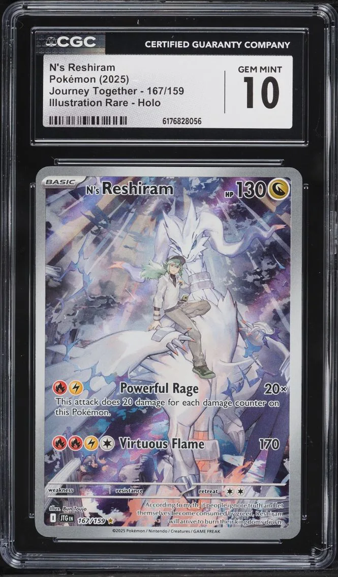 2025 Pokemon Scarlet & Violet Journey Together IR N's Reshiram #167 CGC 10 GEM MINT