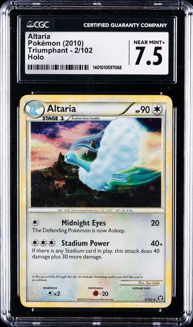 2010 #2 Altaria CGC 7.5 Triumphant - English Pokemon