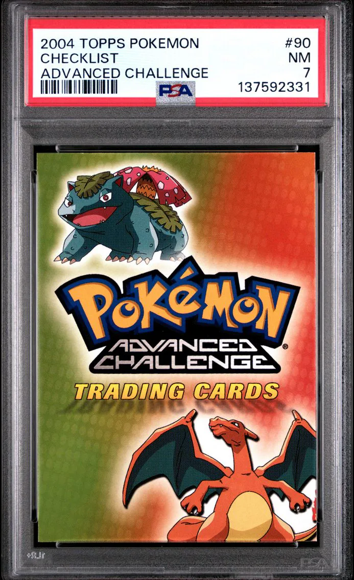 2004 #90 Checklist PSA 7 Topps Advanced Challenge Pokemon