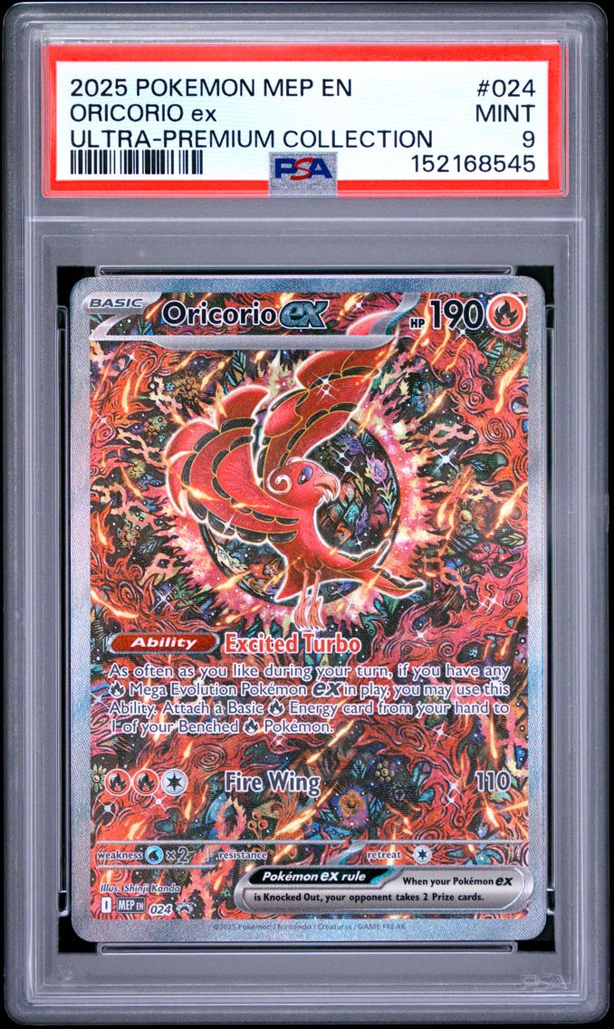 2025 #024 Oricorio EX PSA 9 Mep EN-Me Black Star Promo
