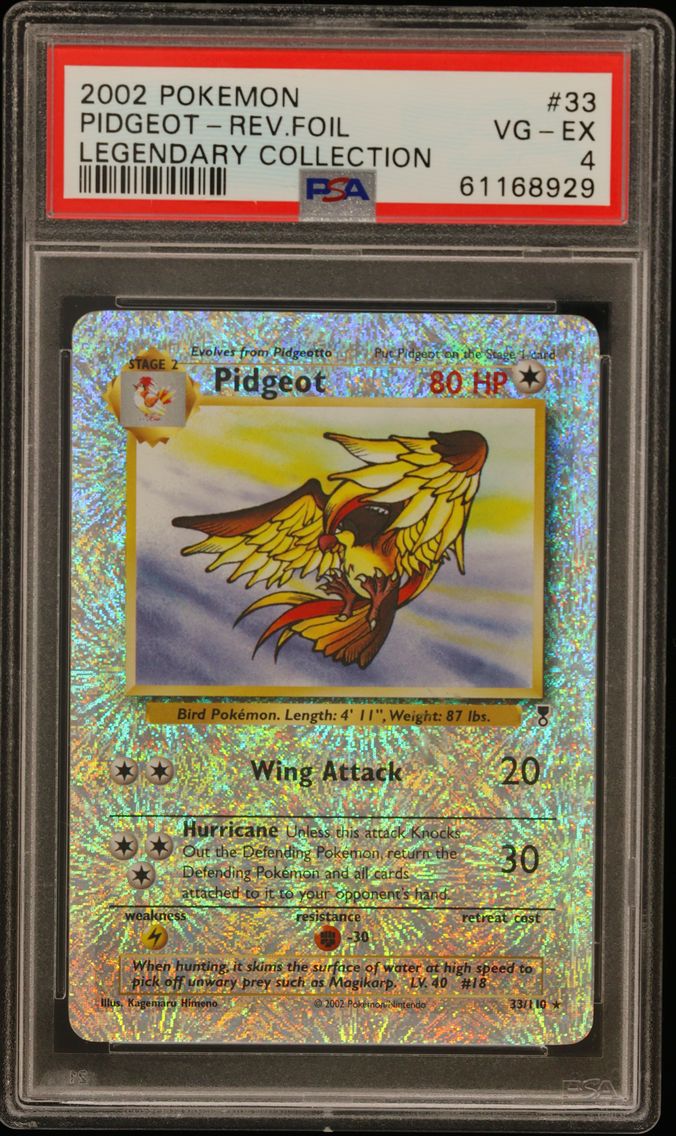 2002 #33 Pidgeot-Reverse Foil PSA 4 Legendary Collection