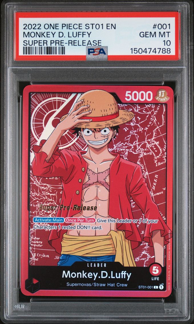 2022 #001 Monkey D. Luffy PSA 10 One Piece Starter Deck ST01-Straw Hat Crew