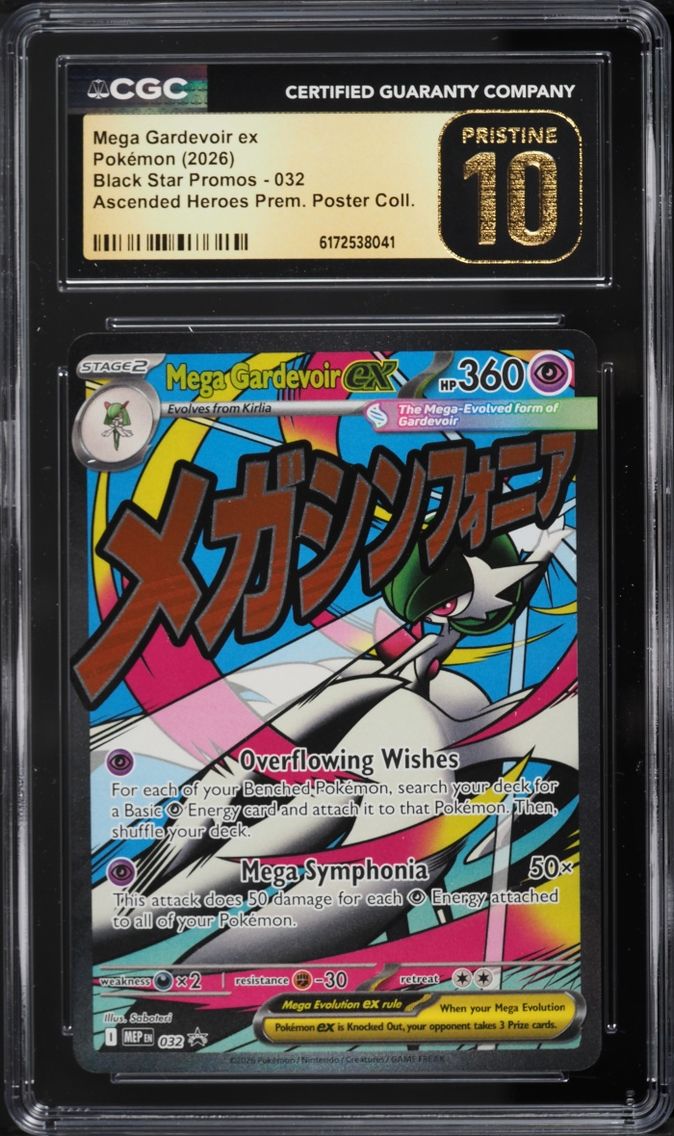 2026 Pokemon Mega Promo Ascended Heroes Premium Full Art Mega Gardevoir Ex #32 CGC 10 PRISTINE