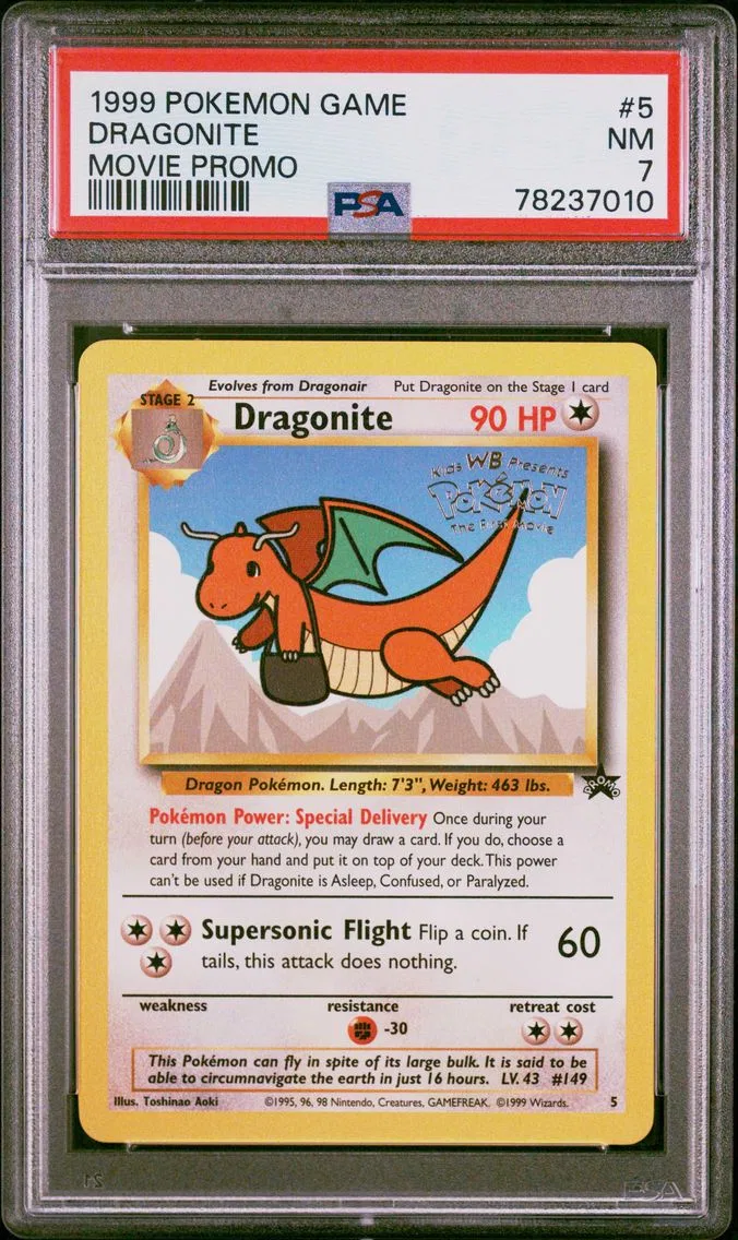 1999 #5 Dragonite PSA 7 Game Movie