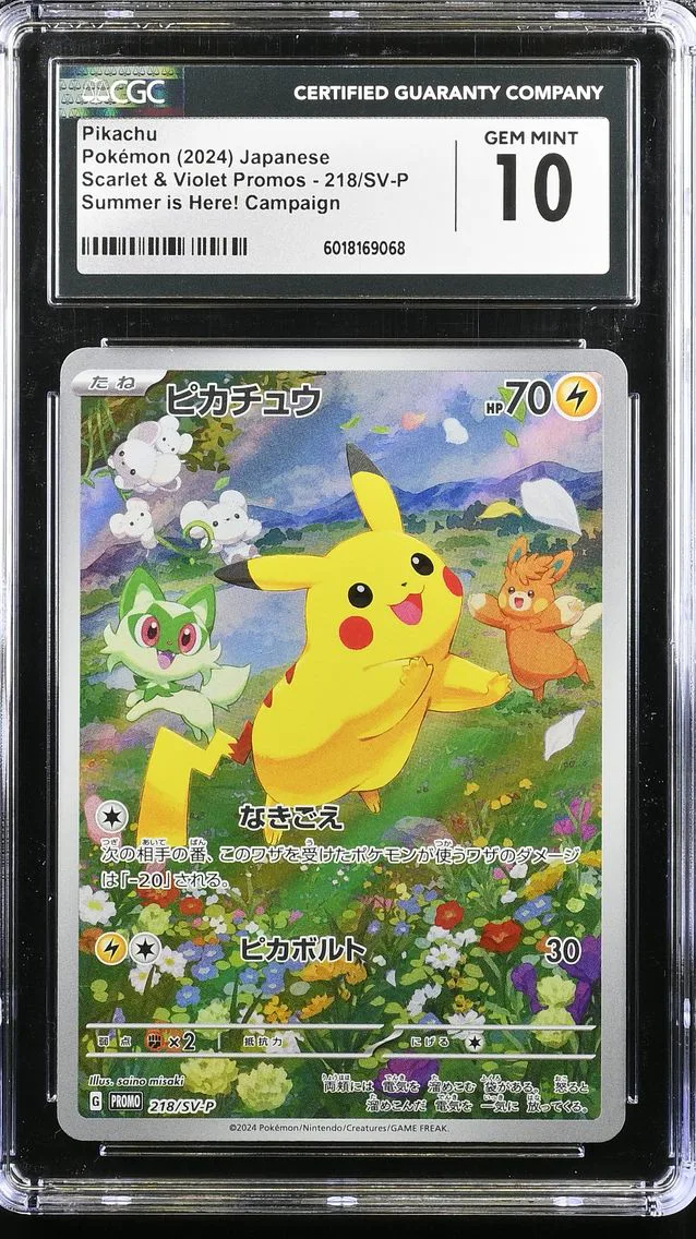 2024 #218/SV-P Pikachu CGC 10 Scarlet & Violet Promos - Japanese