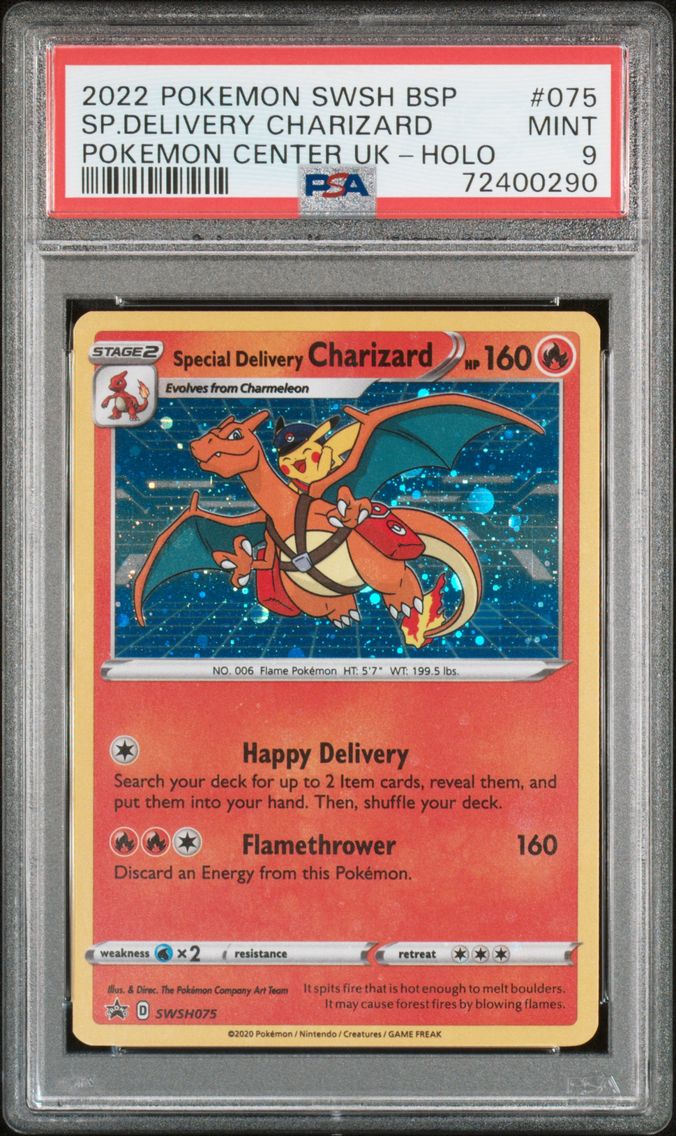 2022 #075 Special Delivery Charizard-Holo PSA 9 Swsh Black Star Promo