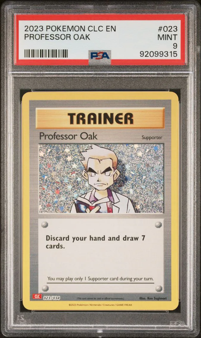 2023 #023 Professor Oak PSA 9 Clc-Trading Card Game Classic Charizard & HO-Oh EX Deck