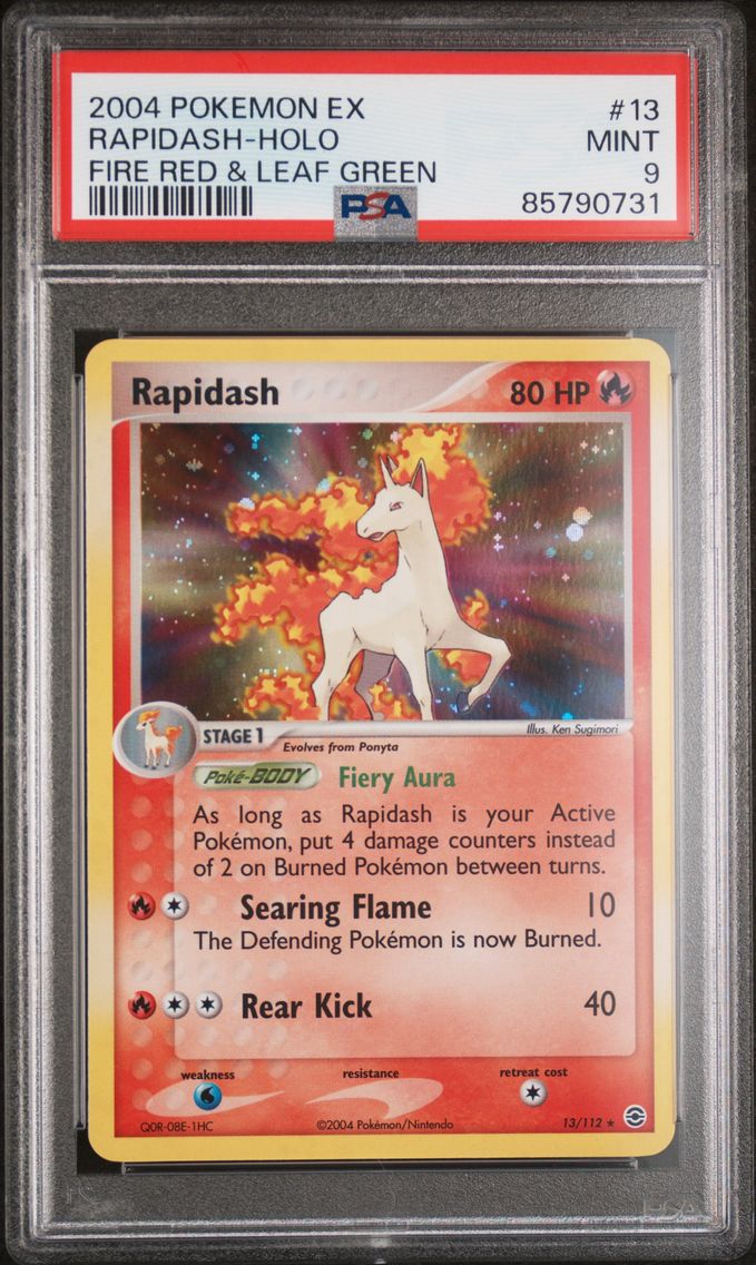 2004 #13 Rapidash-Holo PSA 9 EX Fire Red & Leaf Green