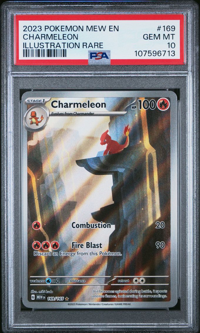 2023 #169 Charmeleon PSA 10 Mew EN-151 Pokemon