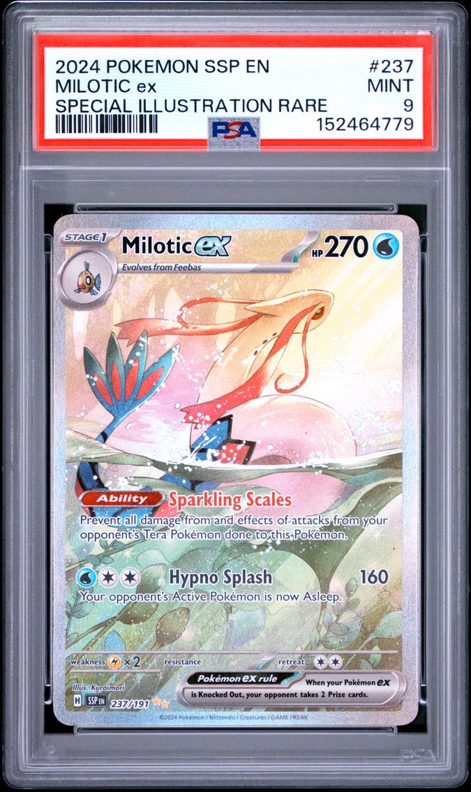 2024 #237 Milotic EX PSA 9 Ssp EN-Surging Sparks