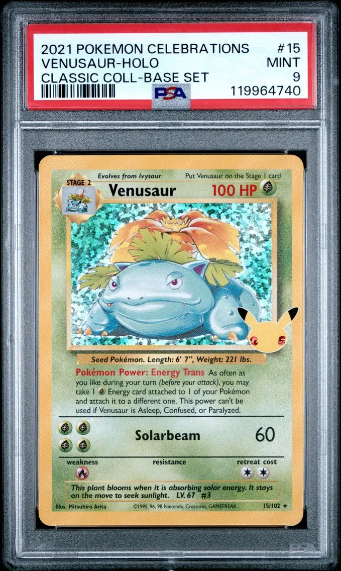 2021 #15 Venusaur-Holo PSA 9 Celebrations Classic Collection
