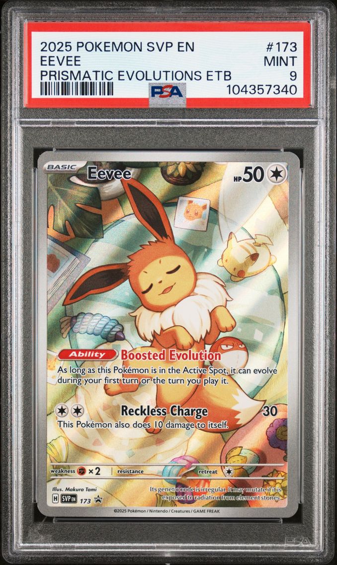 2025 #173 Eevee PSA 9 Svp EN-SV Black Star Promo