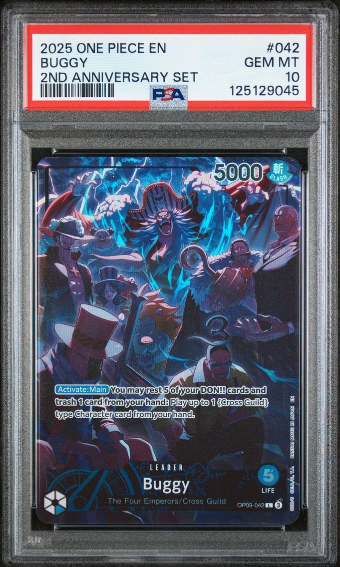 2025 #042 Buggy PSA 10 One Piece English Version 2nd Anniversary Set