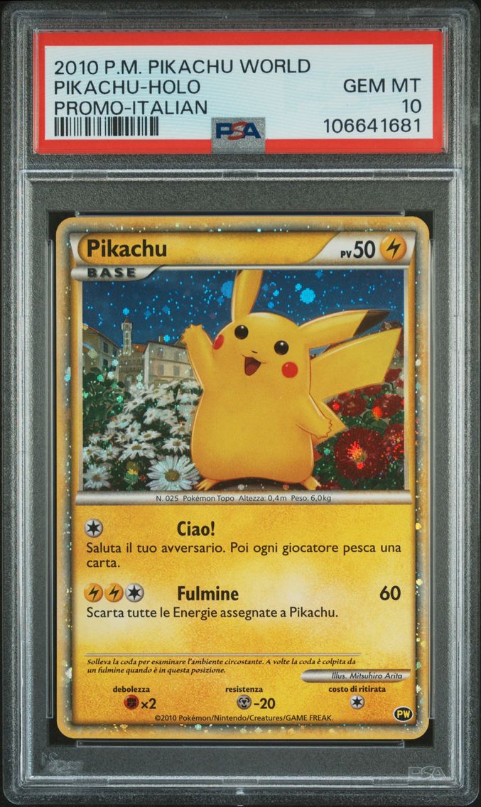 2010 #61 PIKACHU-HOLO 2010 PSA 10 PIKACHU WORLD PROMO POKEMON