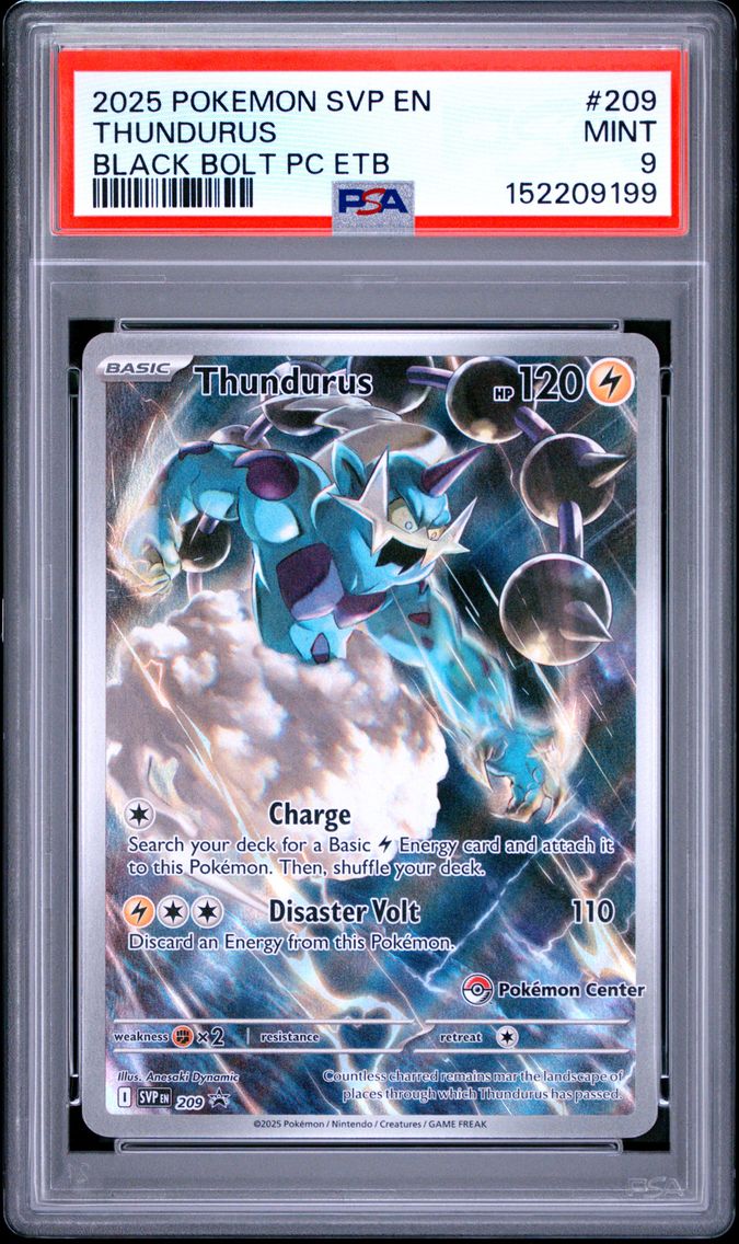 2025 #209 Thundurus PSA 9 Svp EN-SV Black Star Promo