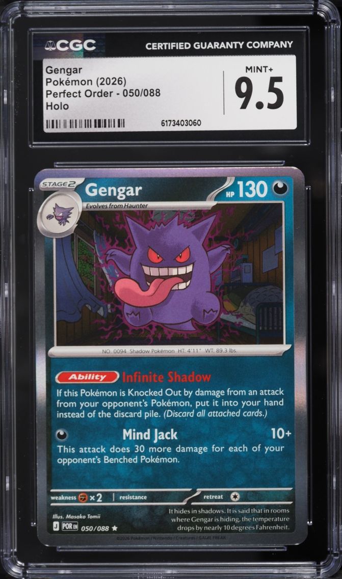 2026 Pokemon Mega Evolution Perfect Order Holo Gengar #50 CGC 9.5 MINT+