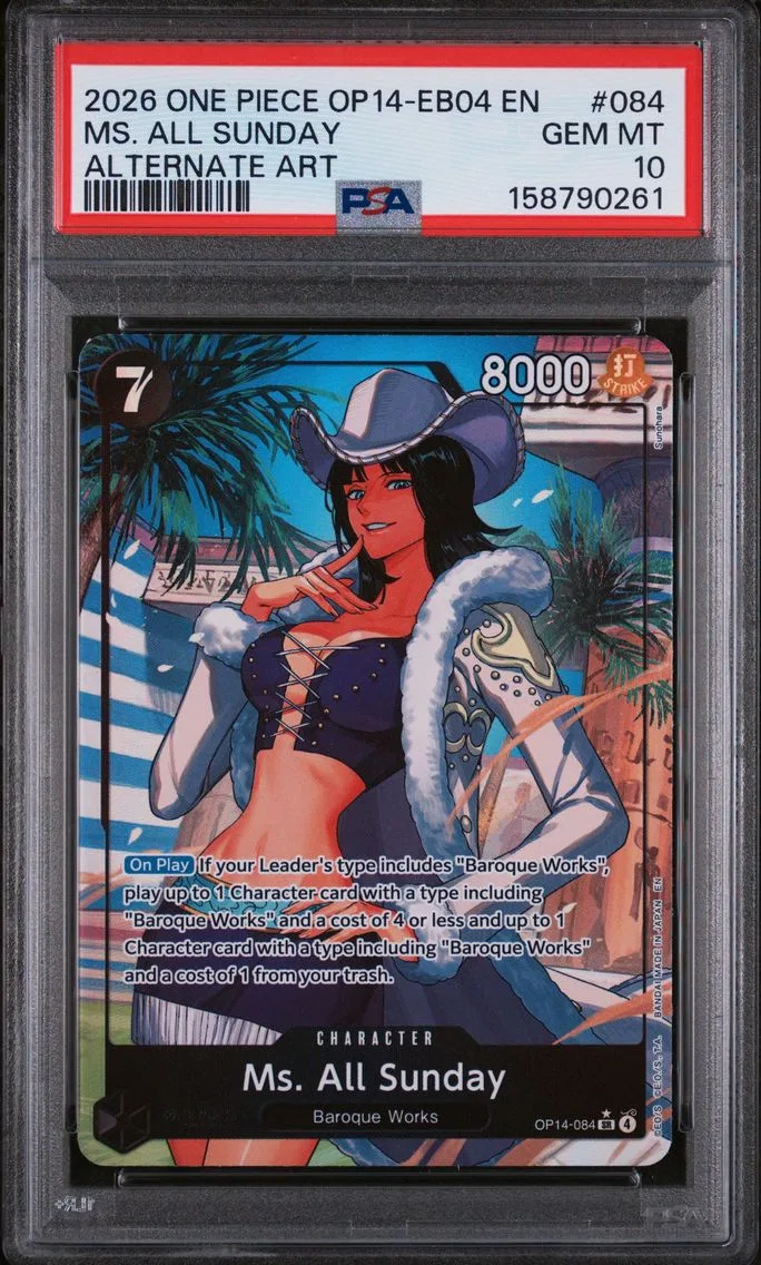 2026 #084 MS. All Sunday PSA 10 One Piece OP14-EB04-the Azure Sea's Seven