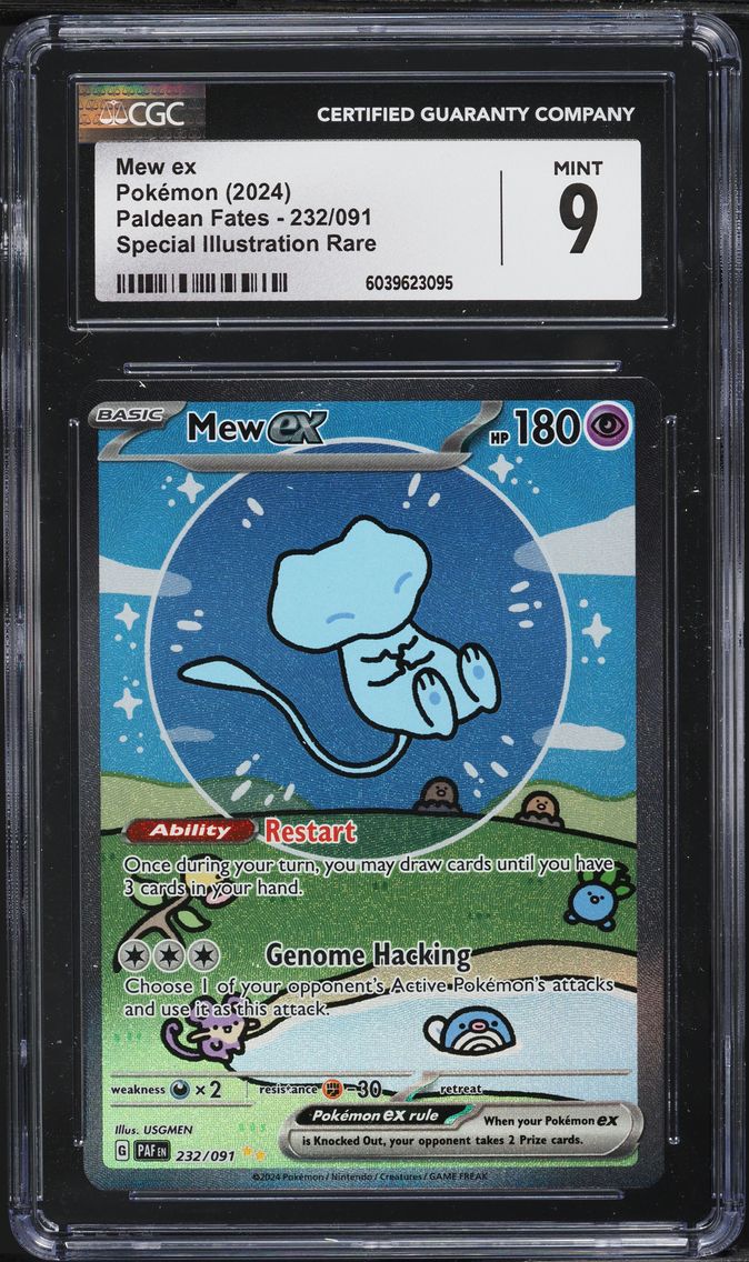 2024 #232 Mew ex CGC 9 Paldean Fates - PAF EN - English Pokemon