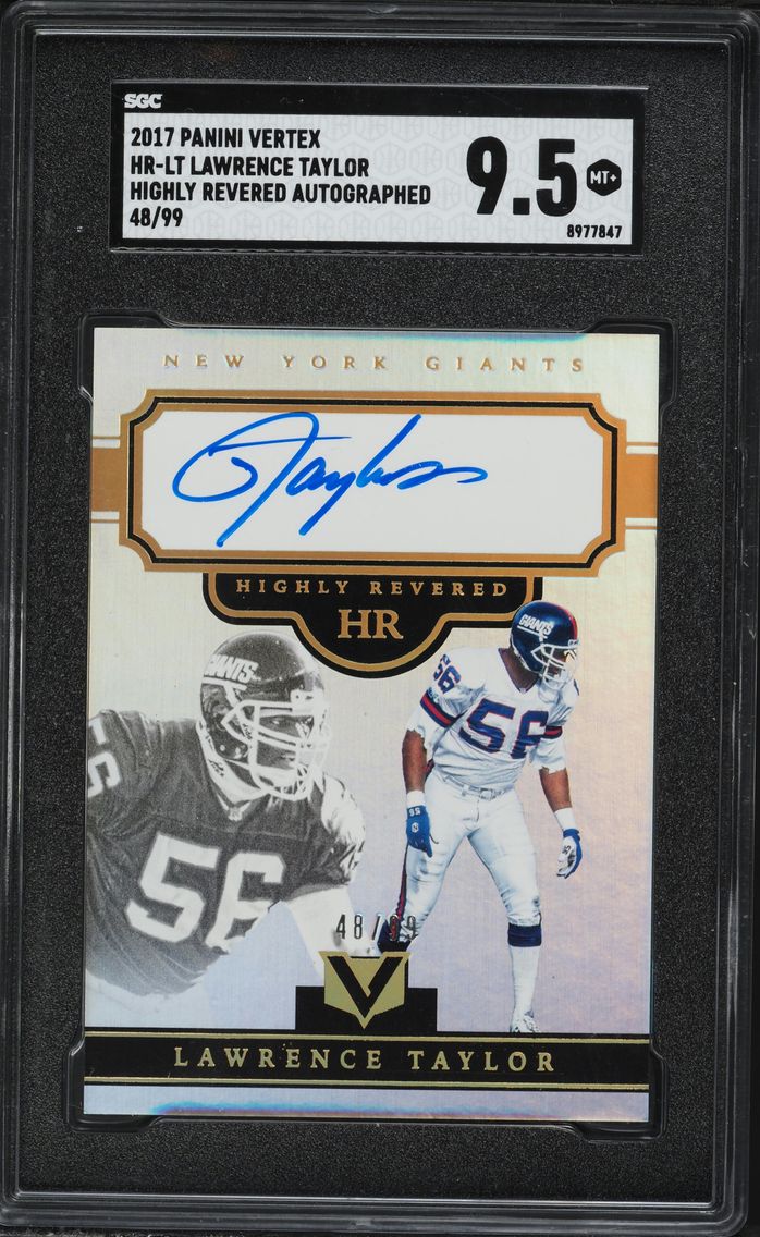 2017 #HR-LT Lawrence Taylor SGC 9.5 Panini Vertex Football