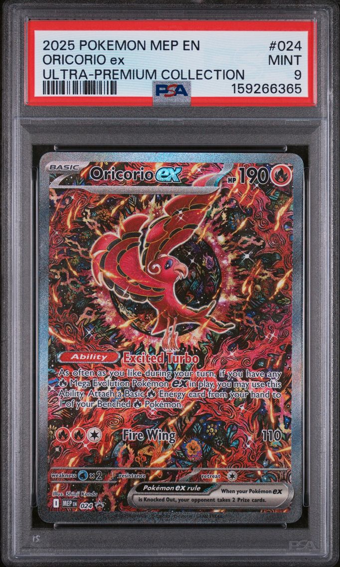 2025 #024 Oricorio EX PSA 9 Mep EN-Me Black Star Promo