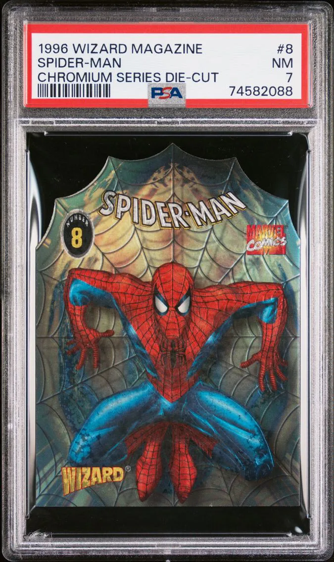 1996 #8 Spider-Man PSA 7 Wizard Magazine Chromium Series