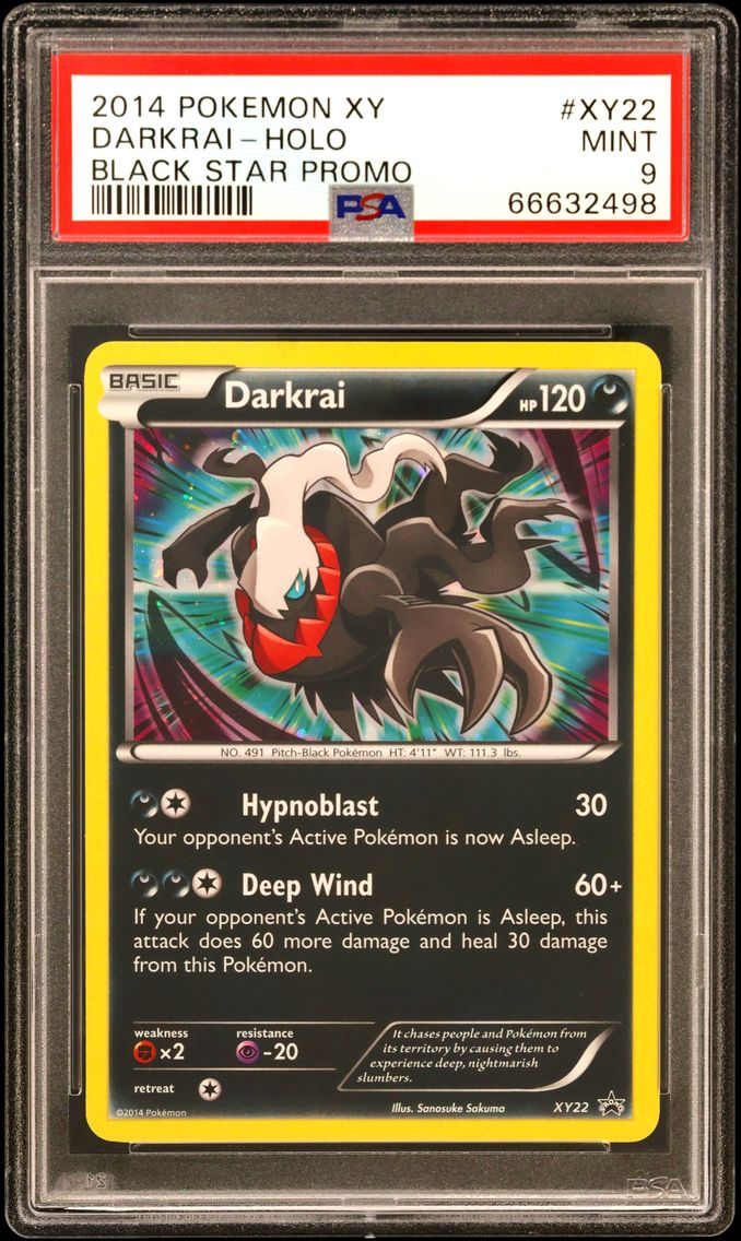 2014 #XY22 Darkrai-Holo PSA 9 XY Black Star Promo